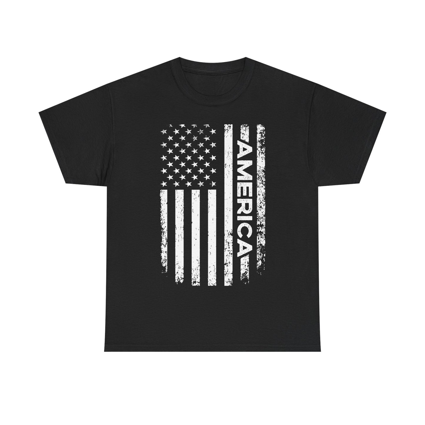 Distressed American Flag T-Shirt – Bold Patriotic America Tee for Conservatives