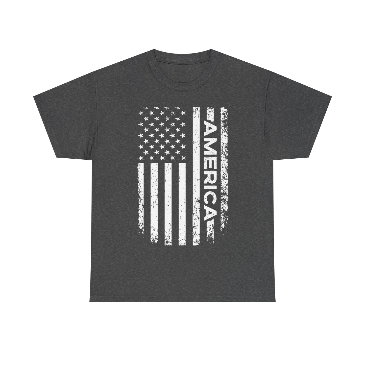 Distressed American Flag T-Shirt – Bold Patriotic America Tee for Conservatives