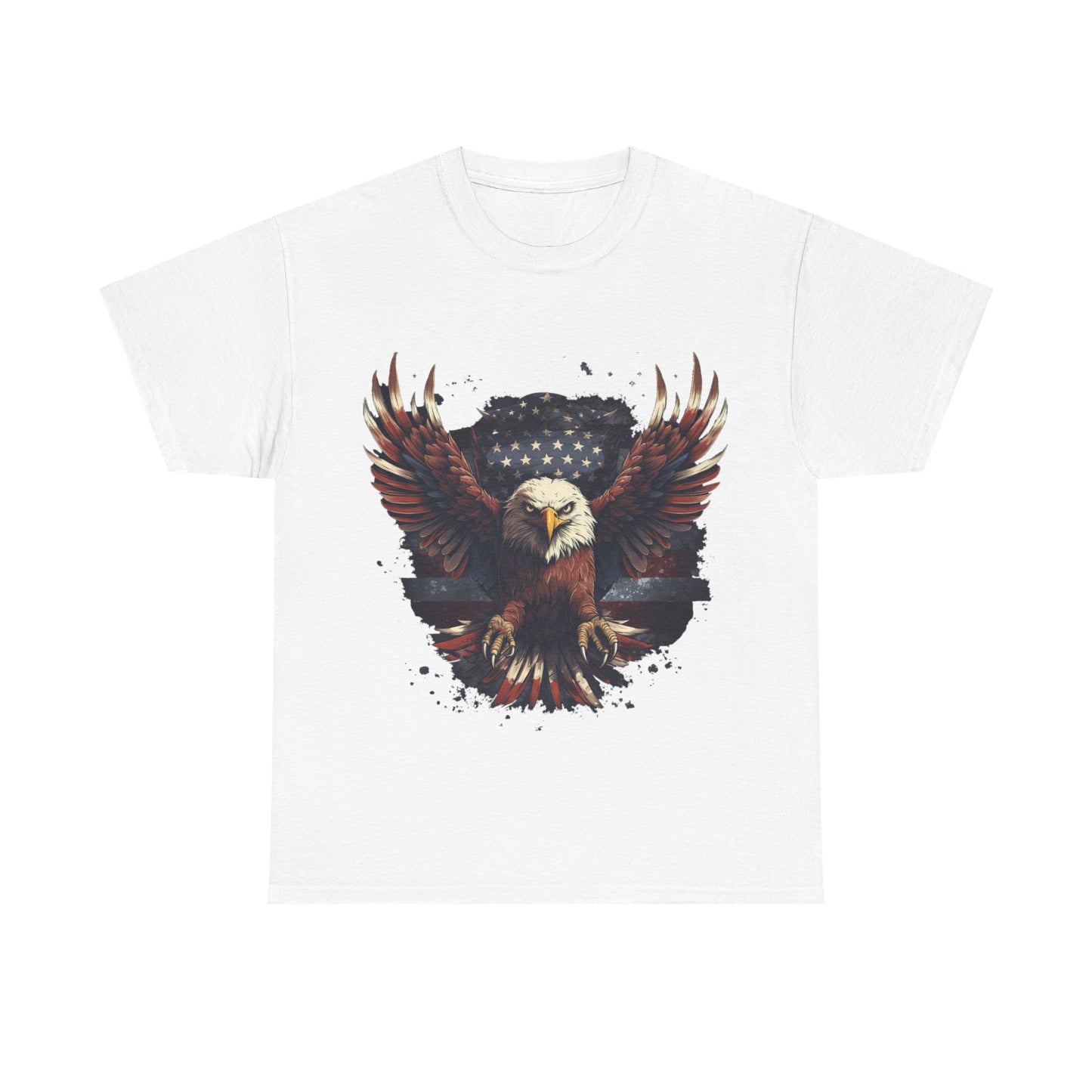 Flying Bald Eagle T-Shirt – Patriotic American Flag USA Tee