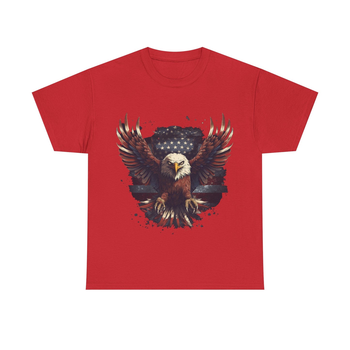 Flying Bald Eagle T-Shirt – Patriotic American Flag USA Tee