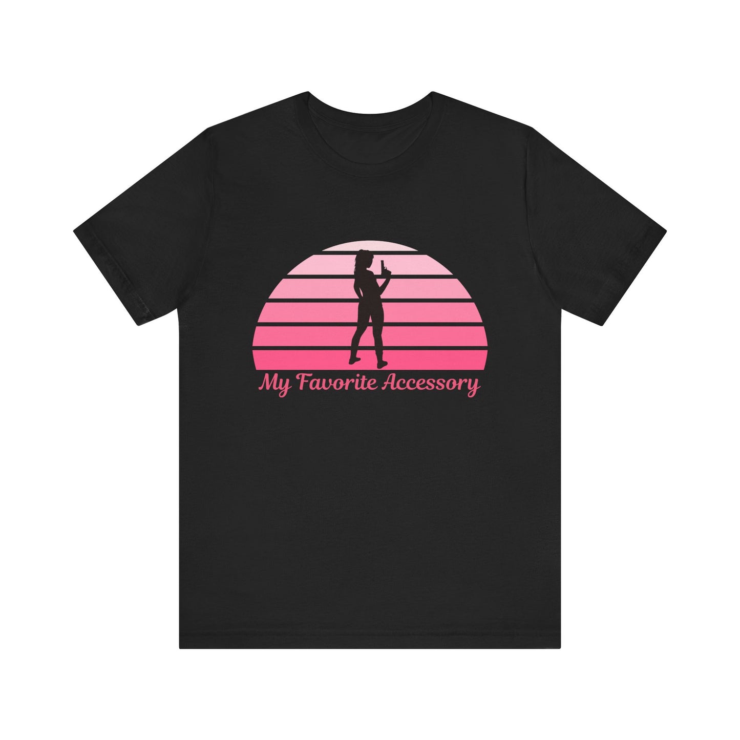 My Favorite Accessory Women’s T-Shirt – Pro Gun 2A Silhouette Tee | Conservative Apparel