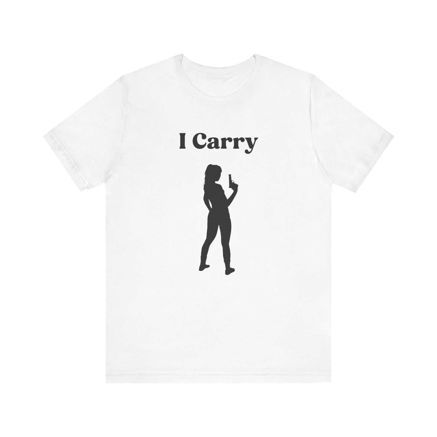I Carry T-Shirt – Women’s Gun Rights Silhouette Tee | 2A Conservative Shirt