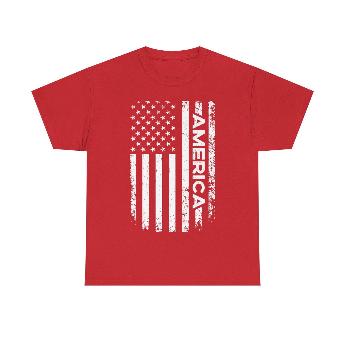 Distressed American Flag T-Shirt – Bold Patriotic America Tee for Conservatives