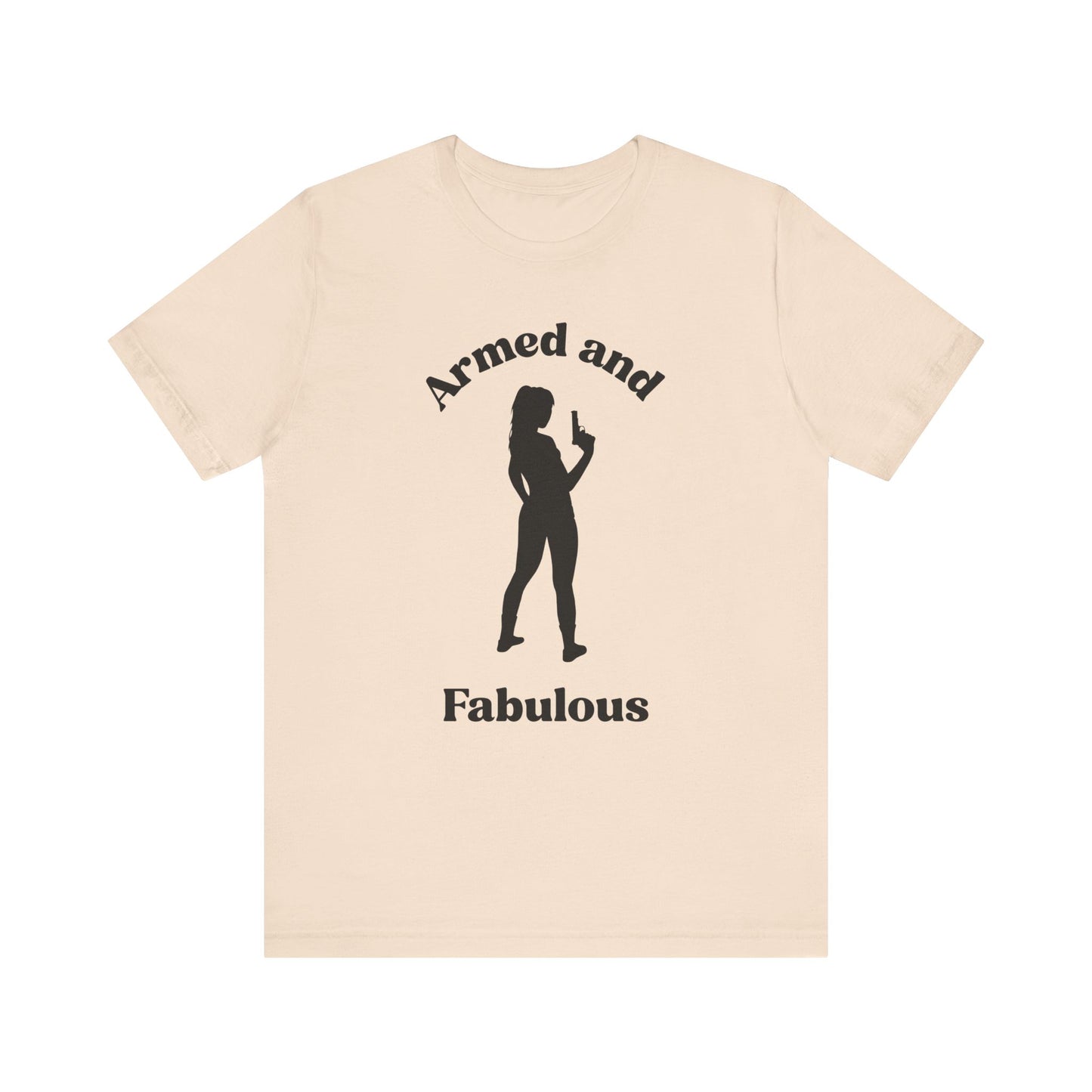 Armed and Fabulous T-Shirt – Women’s 2A Silhouette Tee | Pro Gun Conservative Shirt