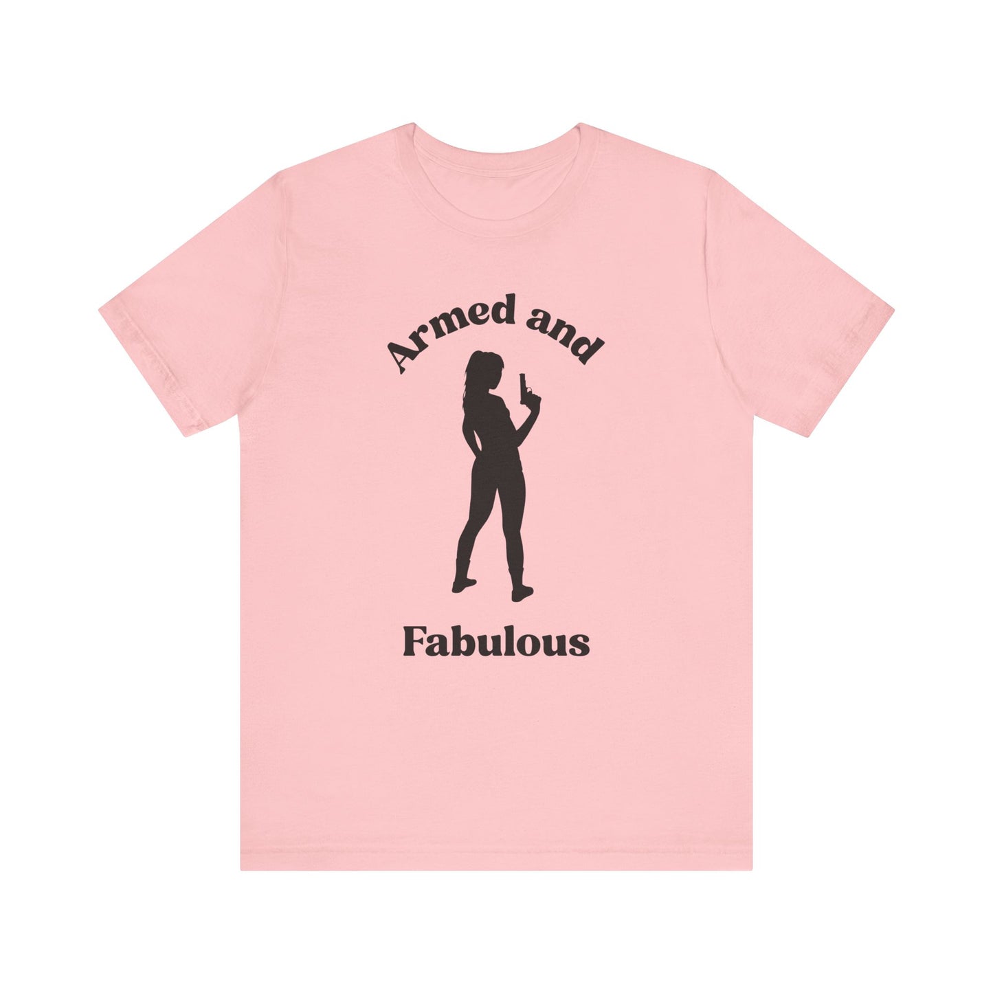 Armed and Fabulous T-Shirt – Women’s 2A Silhouette Tee | Pro Gun Conservative Shirt