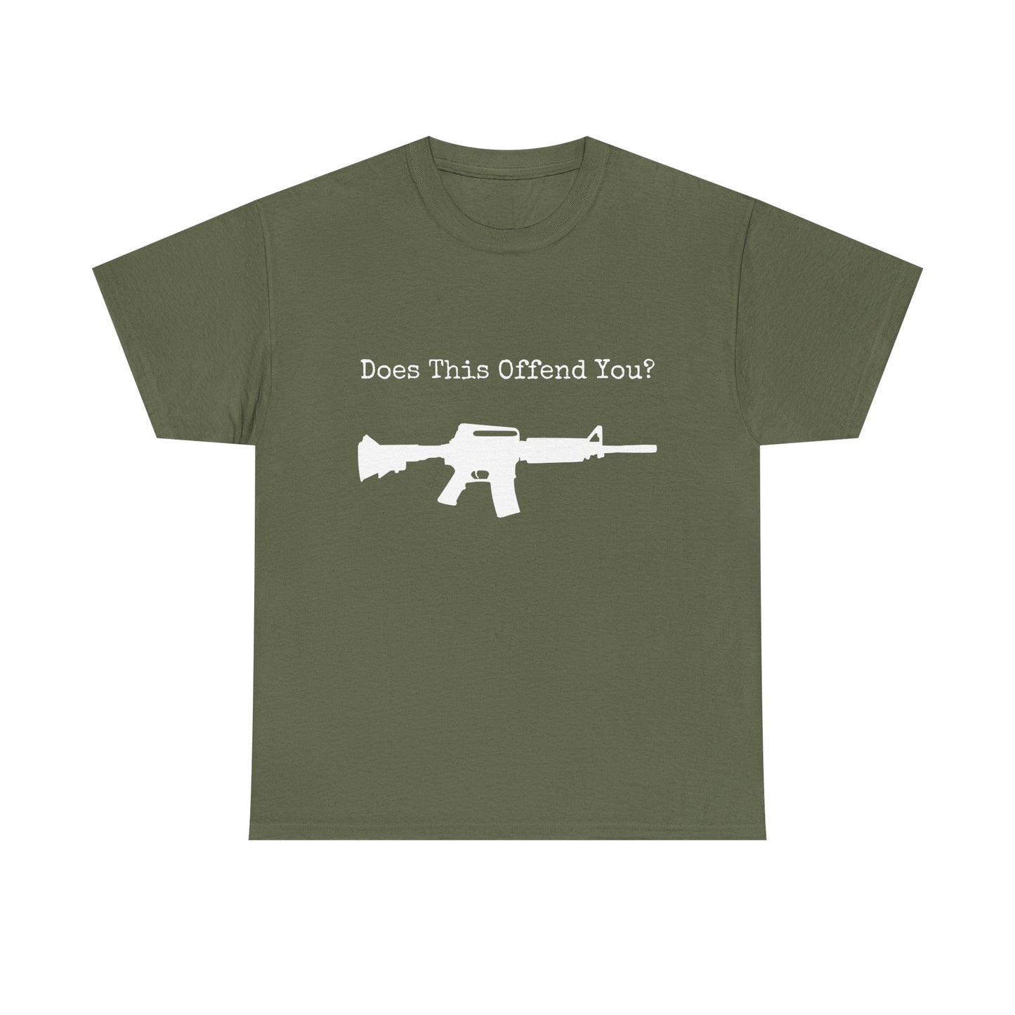 “Does This Offend You? AR-15 T-Shirt – Pro 2A Patriotic Conservative Tee