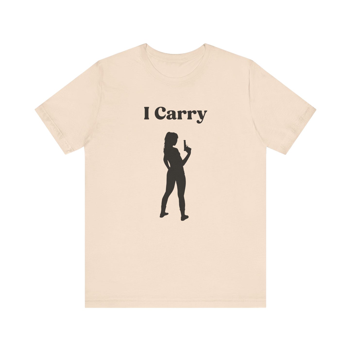 I Carry T-Shirt – Women’s Gun Rights Silhouette Tee | 2A Conservative Shirt