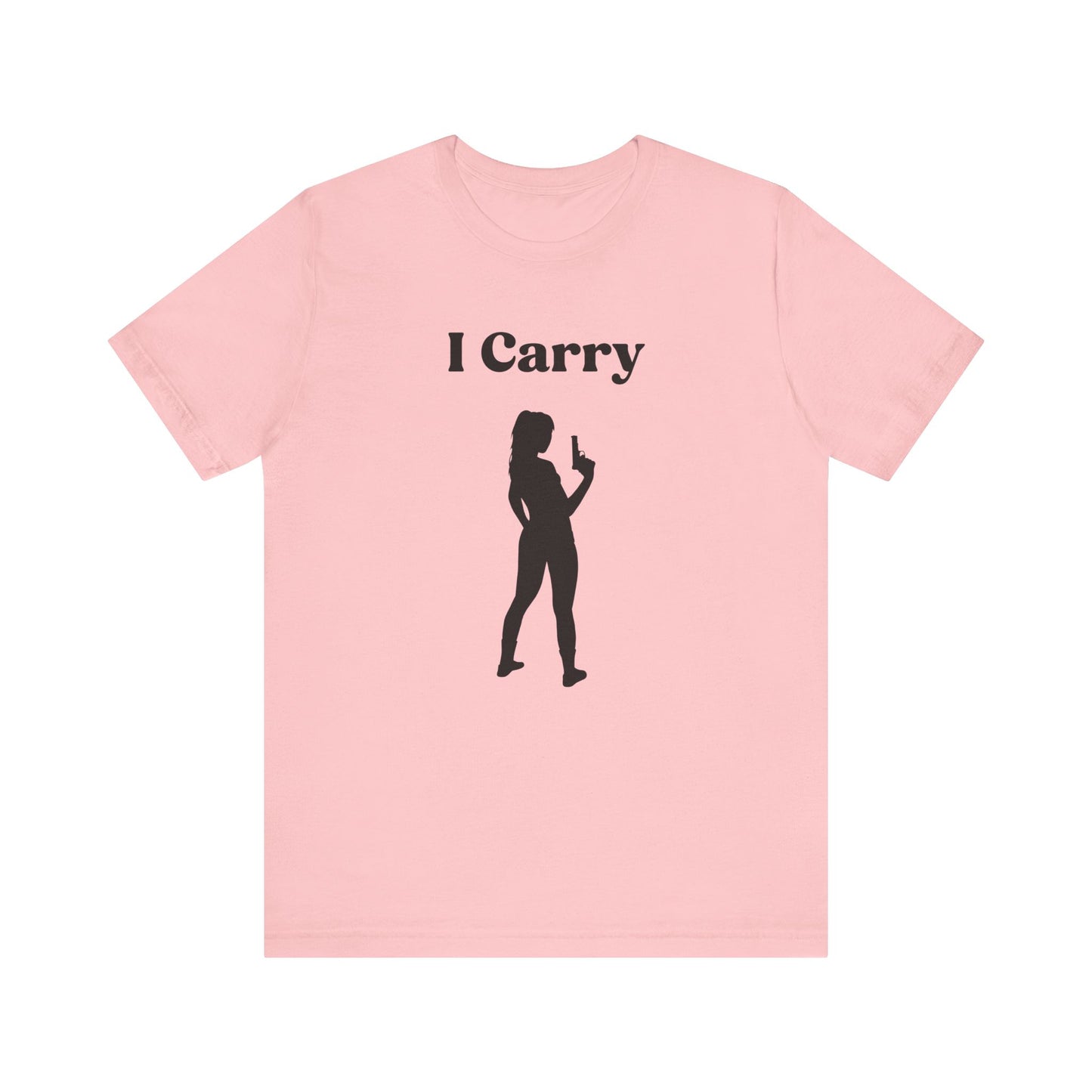 I Carry T-Shirt – Women’s Gun Rights Silhouette Tee | 2A Conservative Shirt