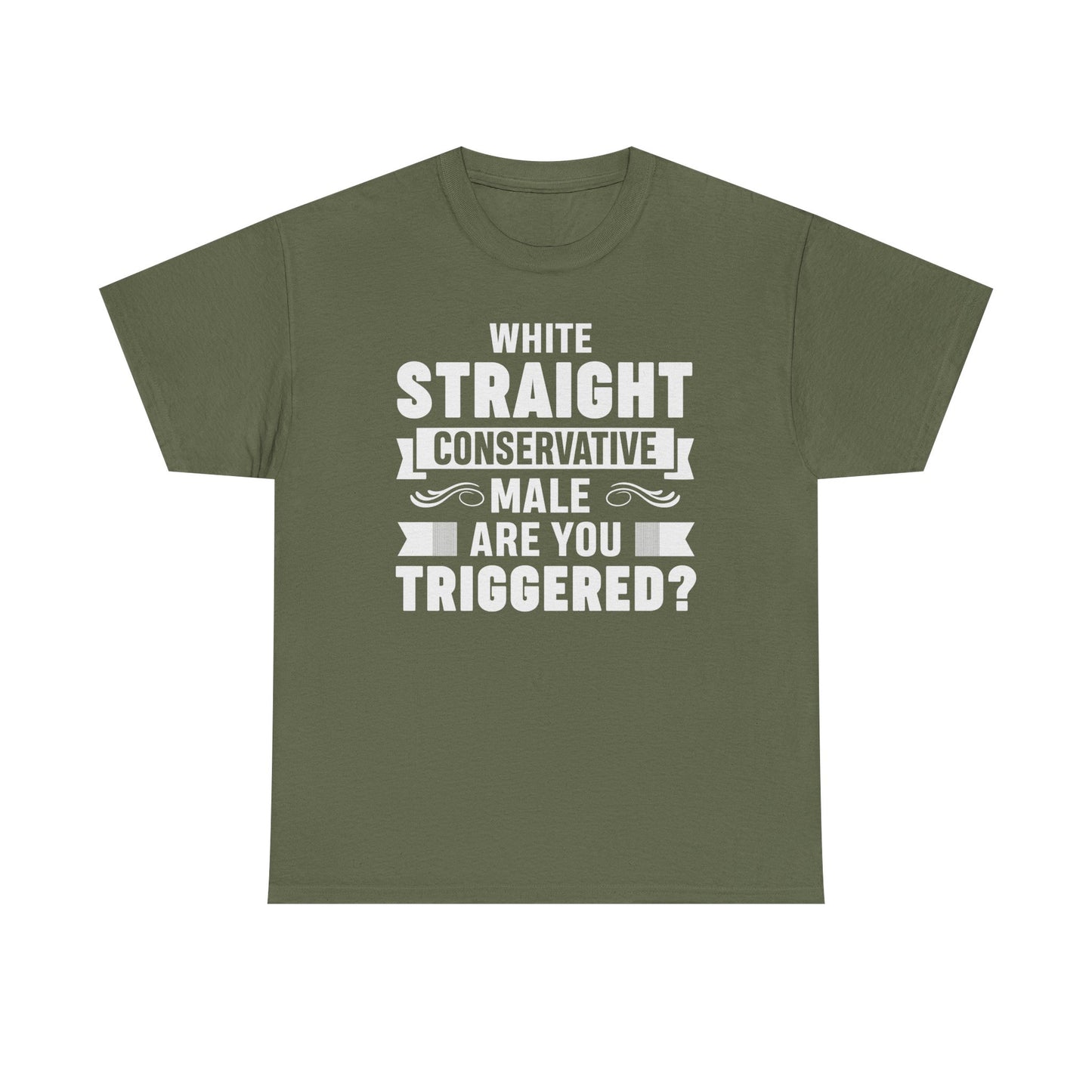 White Straight Conservative Male T-Shirt – Bold MAGA Statement Tee for Men