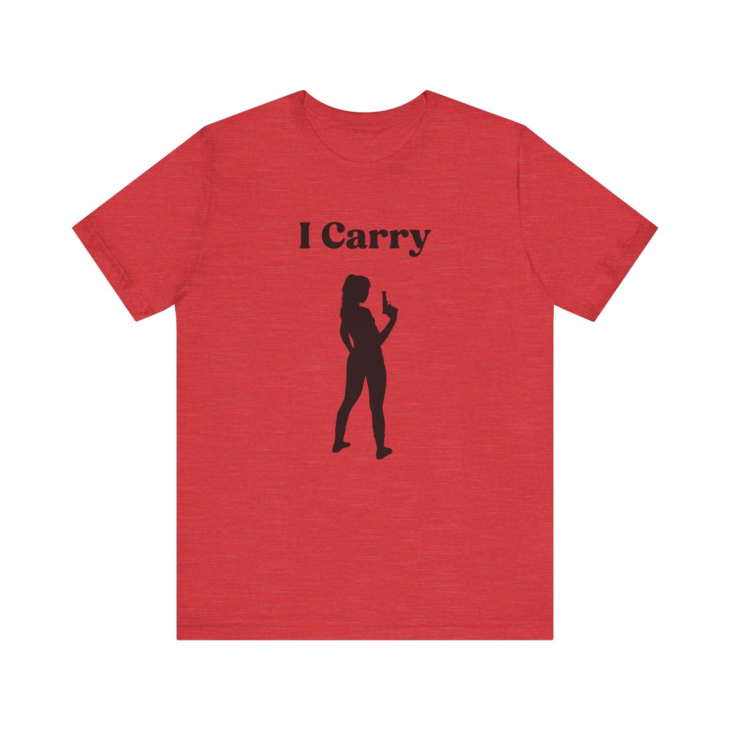 I Carry T-Shirt – Women’s Gun Rights Silhouette Tee | 2A Conservative Shirt