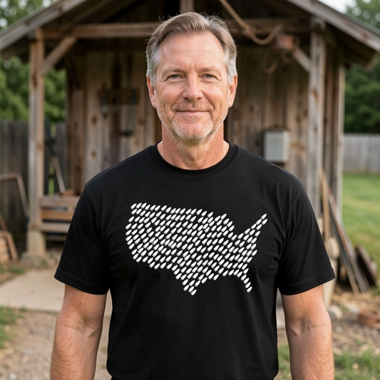 United States Bullet Map T-Shirt – Pro Gun 2A Conservative Tee | Patriotic Unisex Shirt