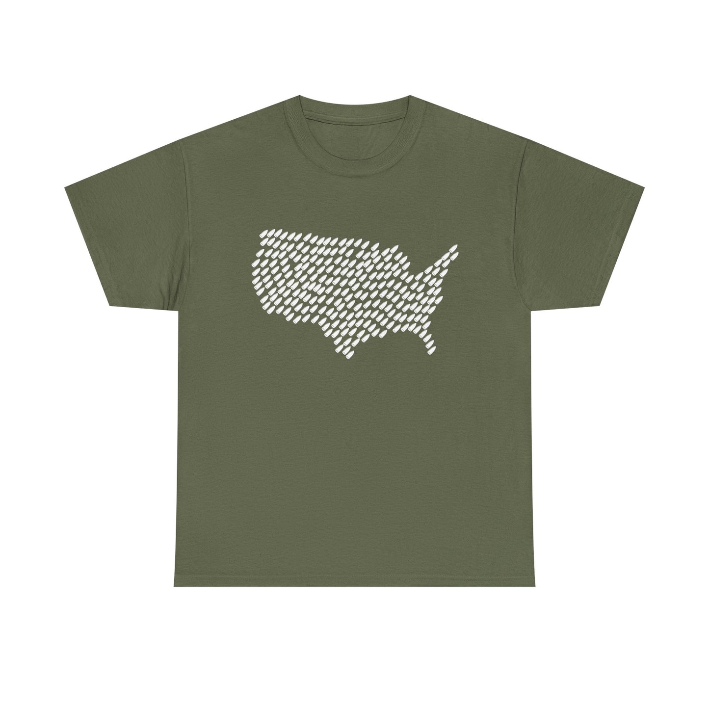 United States Bullet Map T-Shirt – Pro Gun 2A Conservative Tee | Patriotic Unisex Shirt