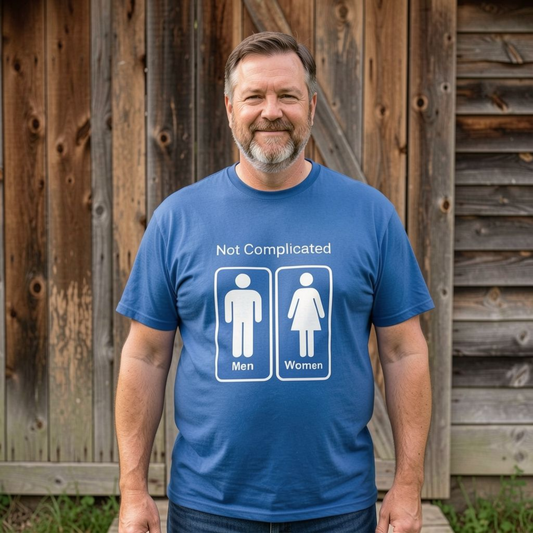 Not Complicated T-Shirt – Men Are Men, Women Are Women Conservative Tee