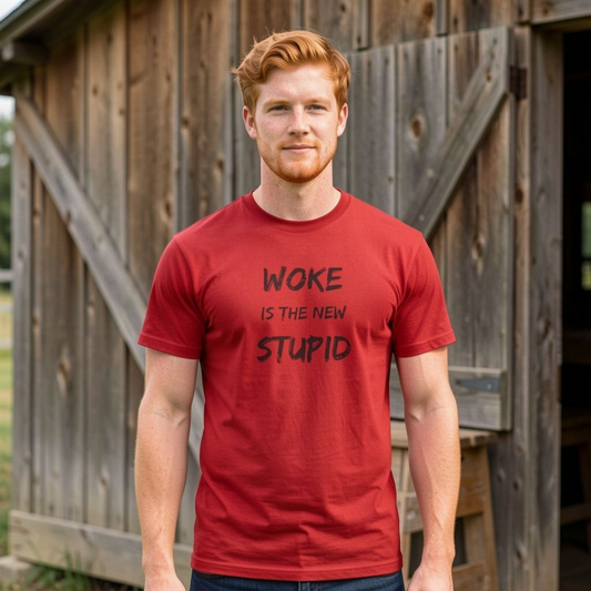 Woke Is The New Stupid T-Shirt | Funny Anti-Woke Conservative Humor Tee
