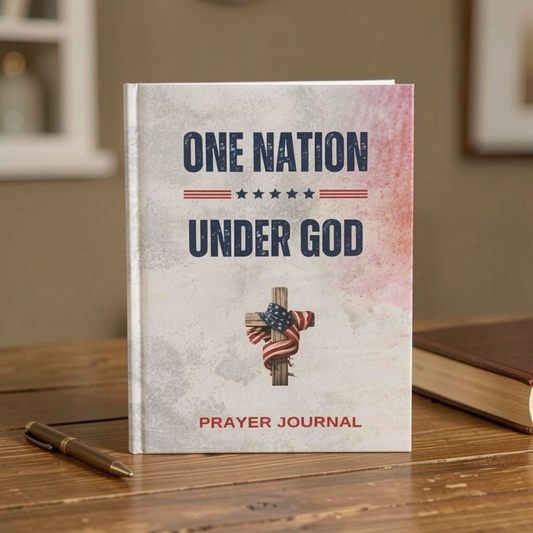 One Nation Under God Prayer Journal – Patriotic Christian Notebook | Faith & Freedom Devotional